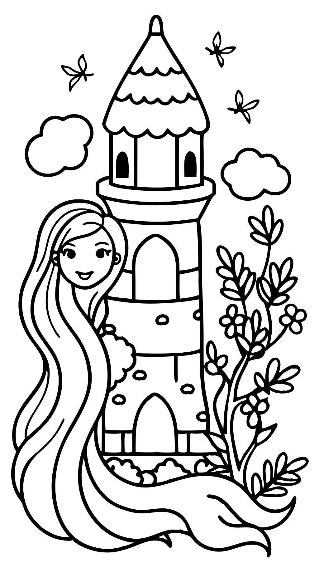 rapunzel coloring pages